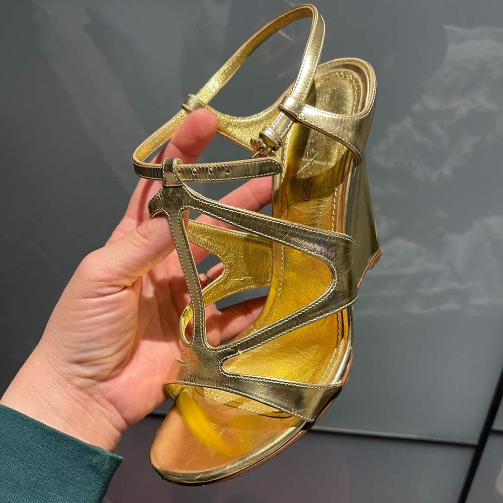 Sergio Rossi Gold Heeled Elegance